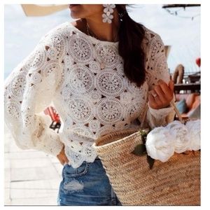 Zara textured weave top (2142)
